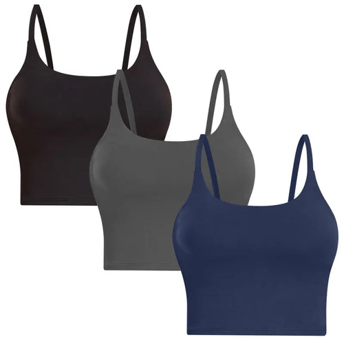 Criss-Cross Adjustable Straps Top with Built-In Bra