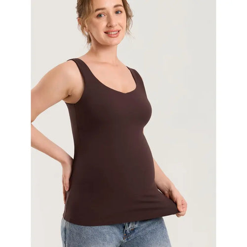 Maternity & Nursing Tank Top with Built-In Bra