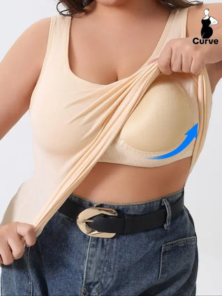 Plus Size Sculpt Tank with Built-In Bra