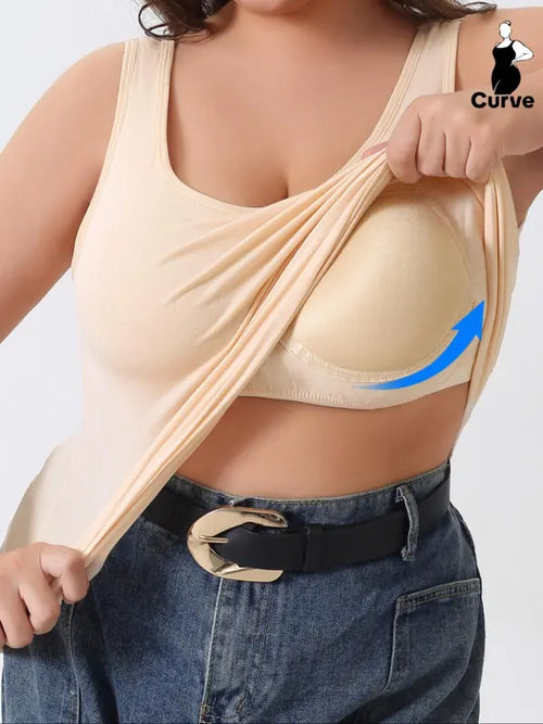 Plus Size Sculpt Tank with Built-In Bra