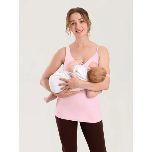 Maternity & Nursing Tank Top with Built-In Bra