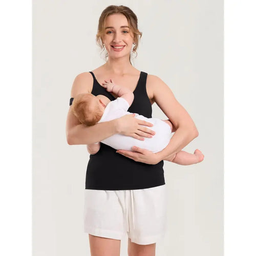 Maternity & Nursing Tank Top with Built-In Bra
