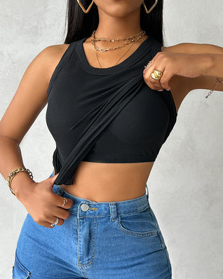 Ribbed Sculpt Tank with Built-In Bra