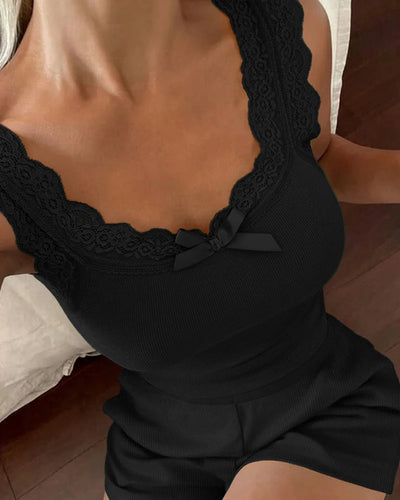 Pajama Set with Built-In Bra