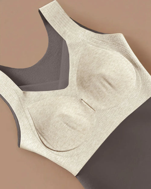 Sheer Mesh V-Neck Tank with Built-In Bra