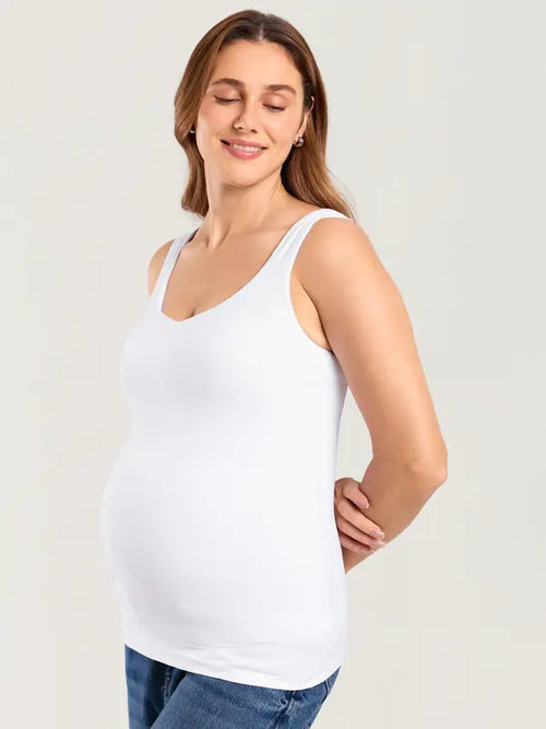 Maternity & Nursing Tank Top with Built-In Bra