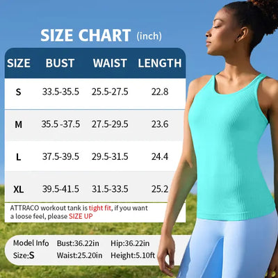Tight-Fit Racerback Workout Tank with Built-In Bra