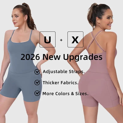 Criss-Cross Adjustable Straps Top with Built-In Bra