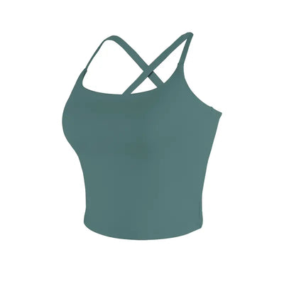 Criss-Cross Adjustable Straps Top with Built-In Bra