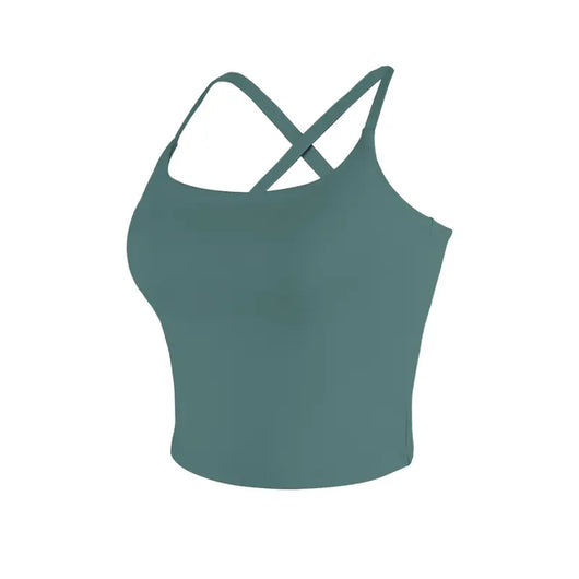 Criss-Cross Adjustable Straps Top with Built-In Bra