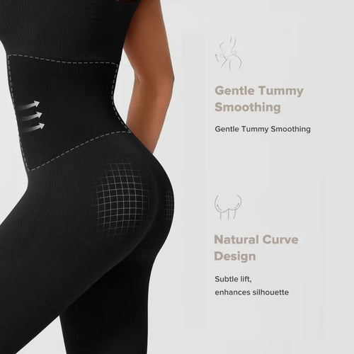 Tummy Control One-Piece Jumpsuit with Built-In Bra