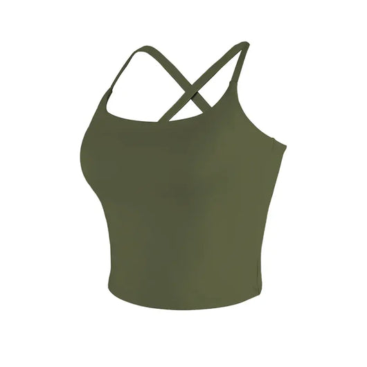 Criss-Cross Adjustable Straps Top with Built-In Bra