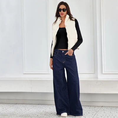 Square Neck Long Sleeve Top with Built-In Bra