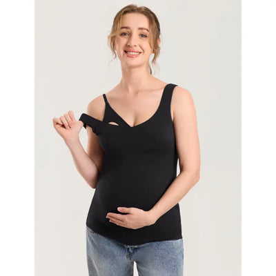 Maternity & Nursing Tank Top with Built-In Bra