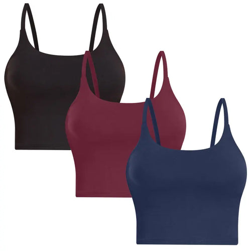 Criss-Cross Adjustable Straps Top with Built-In Bra