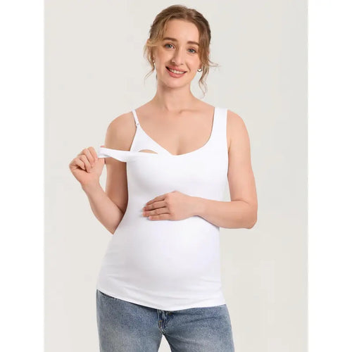 Maternity & Nursing Tank Top with Built-In Bra