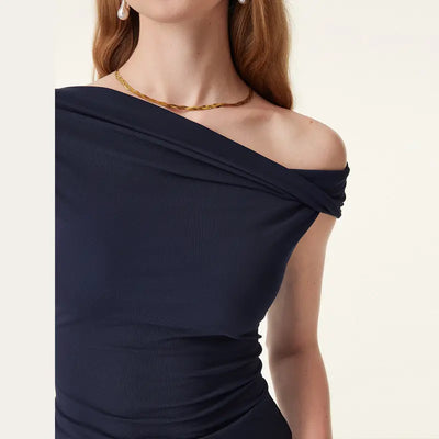 Asymmetrical Brami Top with Built-In Bra