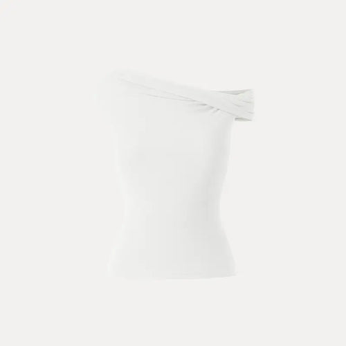 Asymmetrical Brami Top with Built-In Bra