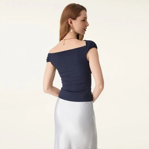 Asymmetrical Brami Top with Built-In Bra