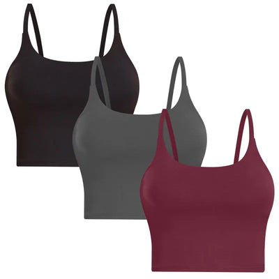 Criss-Cross Adjustable Straps Top with Built-In Bra