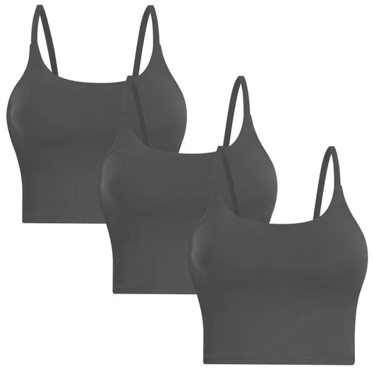 Criss-Cross Adjustable Straps Top with Built-In Bra
