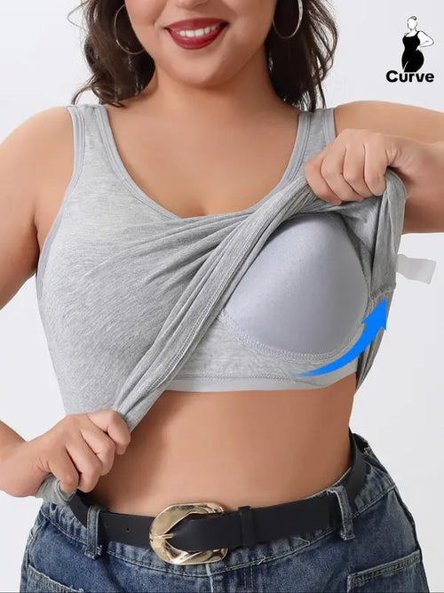 Plus Size Sculpt Tank with Built-In Bra