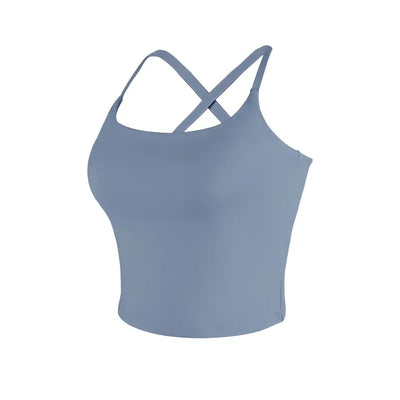 Criss-Cross Adjustable Straps Top with Built-In Bra
