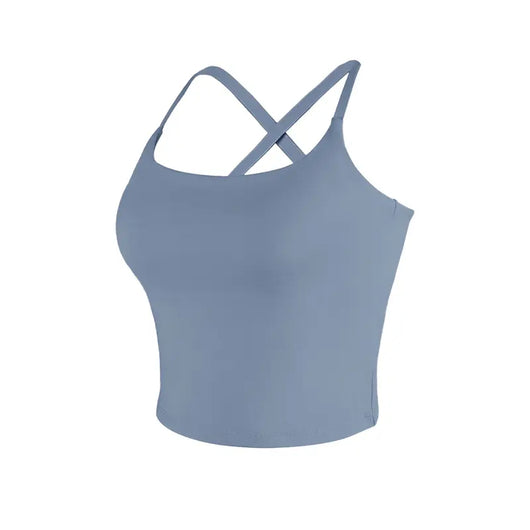Criss-Cross Adjustable Straps Top with Built-In Bra