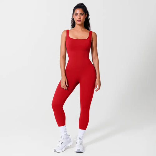 Tummy Control One-Piece Jumpsuit with Built-In Bra