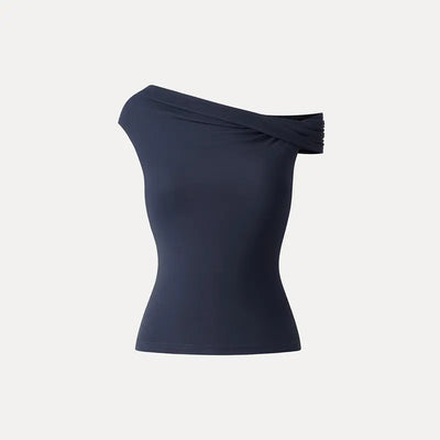 Asymmetrical Brami Top with Built-In Bra