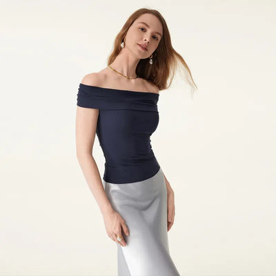 Asymmetrical Brami Top with Built-In Bra