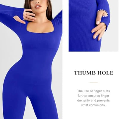 Tummy Control One-Piece Jumpsuit with Built-In Bra