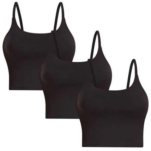 Criss-Cross Adjustable Straps Top with Built-In Bra