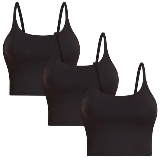 Criss-Cross Adjustable Straps Top with Built-In Bra