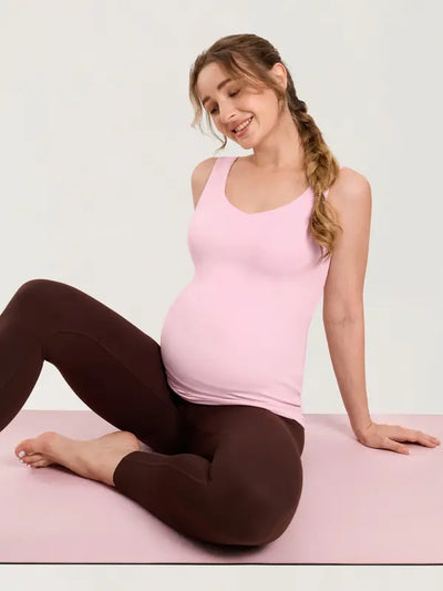 Maternity & Nursing Tank Top with Built-In Bra
