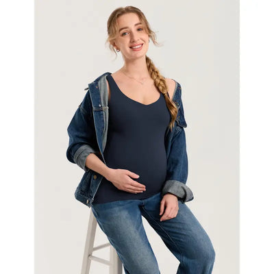 Maternity & Nursing Tank Top with Built-In Bra