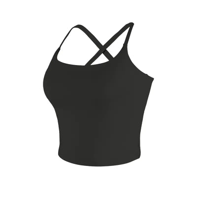 Criss-Cross Adjustable Straps Top with Built-In Bra