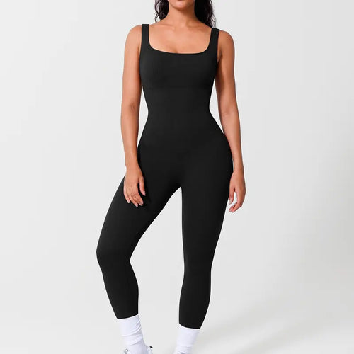 Tummy Control One-Piece Jumpsuit with Built-In Bra